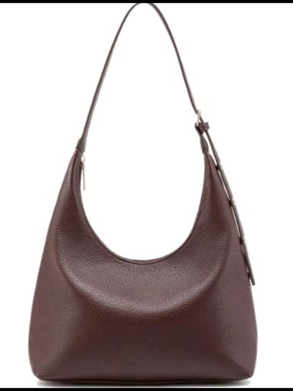 Women's Slouchy Hobo Tote Bag Lychee-Grain PU Leather Adjustable 2-Strap